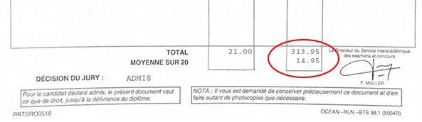 Bulletin relevé de notes de pour son BTSA ACD Bulletin relevé de notes de pour son BTSA ACD